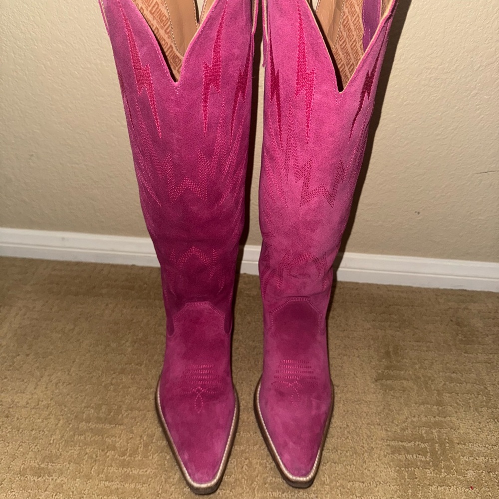 Dingo Pink Heeled Western Boots